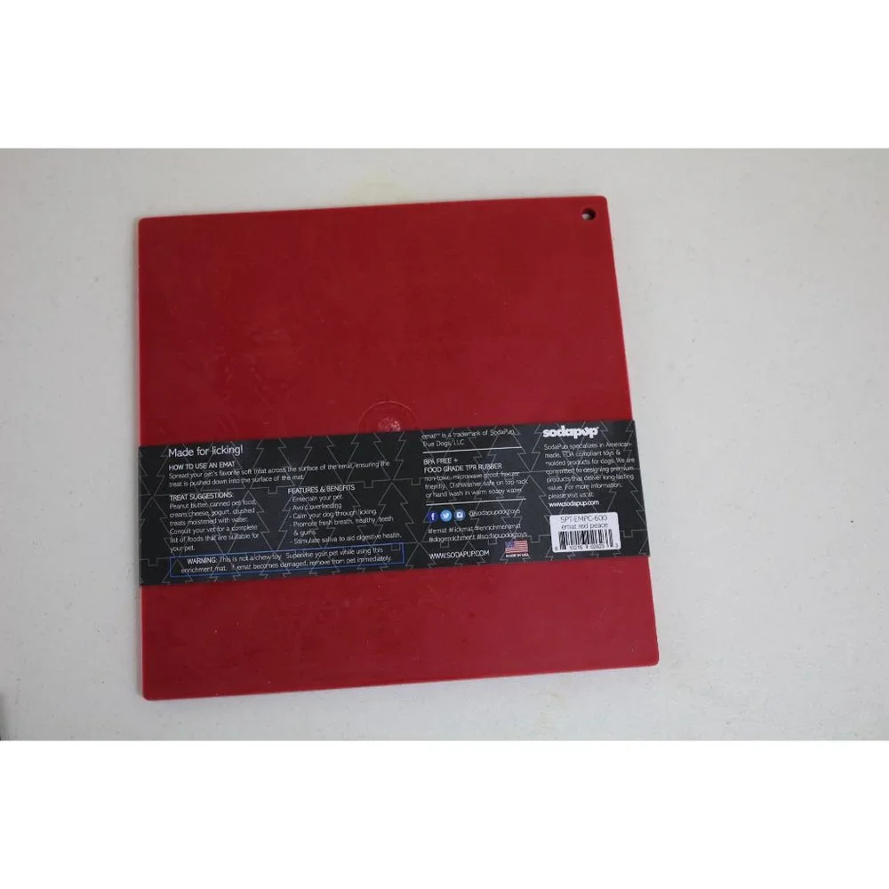 emat Enrichment Mat Dog Sodapup Peace 90592 Red
